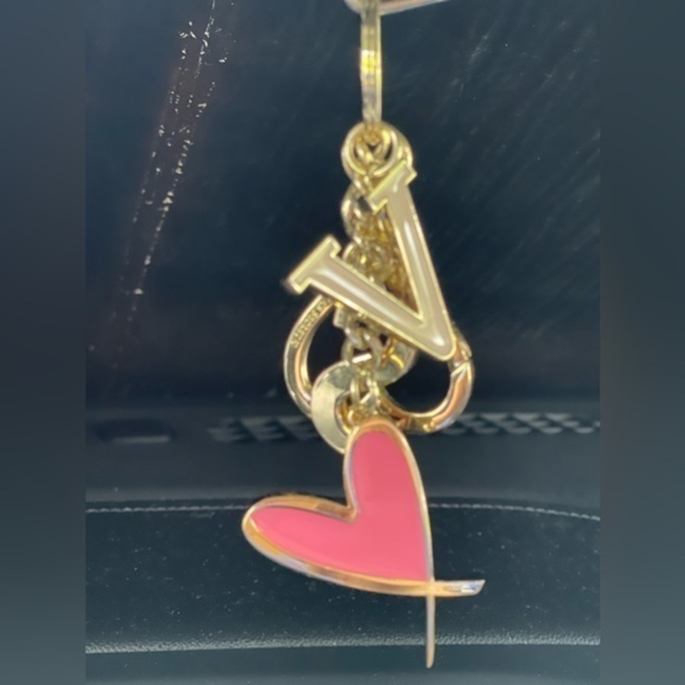 Victoria’s Secret Heart Logo Initials V S Keychain Charm